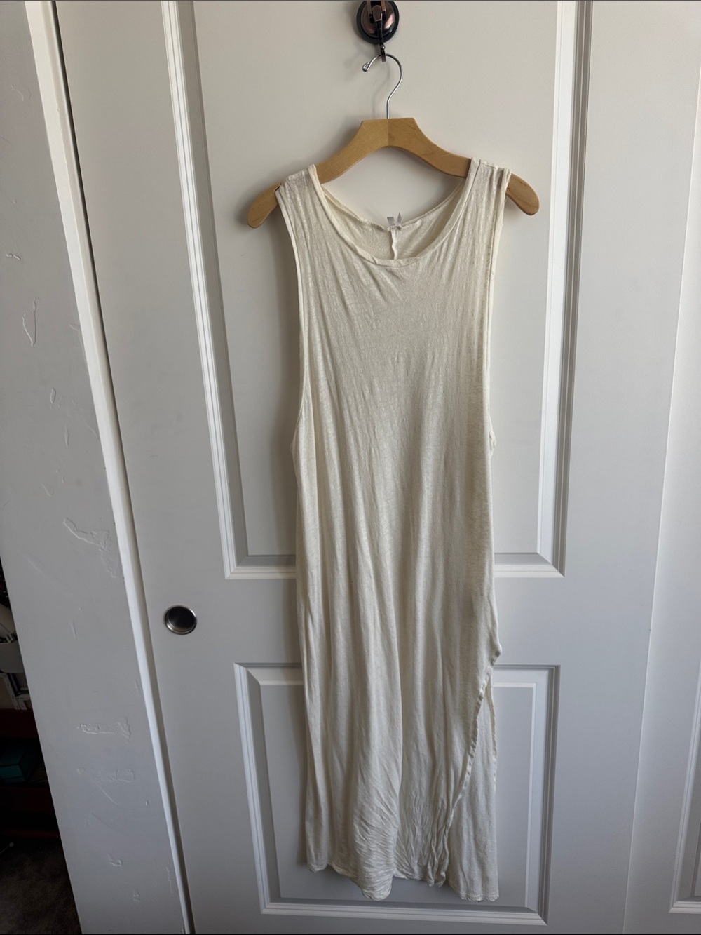 Out from Under by Urban Outfitters Cream Sleeveless Maxi Tunic